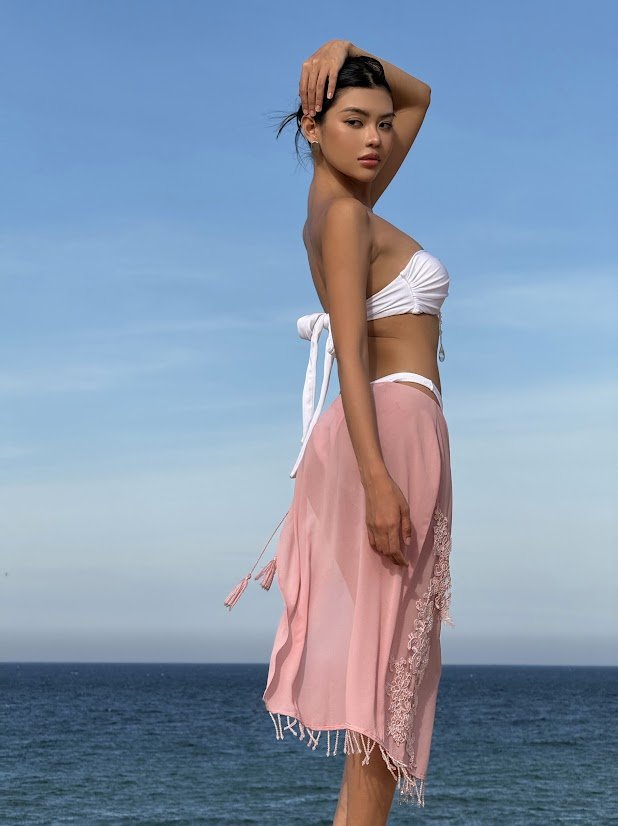 BLUSH COVER-UP WRAP SKIRT